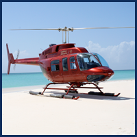 Helicopter on a Beach